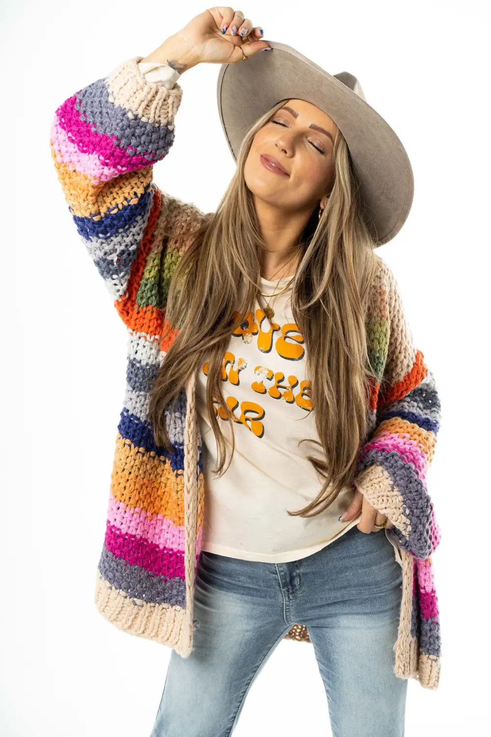 Wrapped up in Color Knit Cardigan - Cream