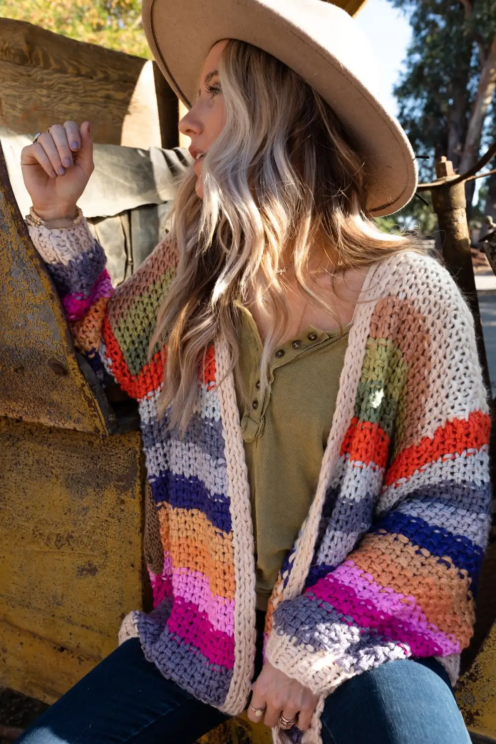 Wrapped up in Color Knit Cardigan - Cream