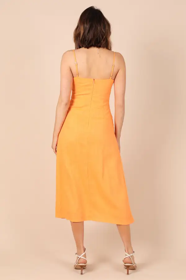 Krystal Midi Dress - Tangerine