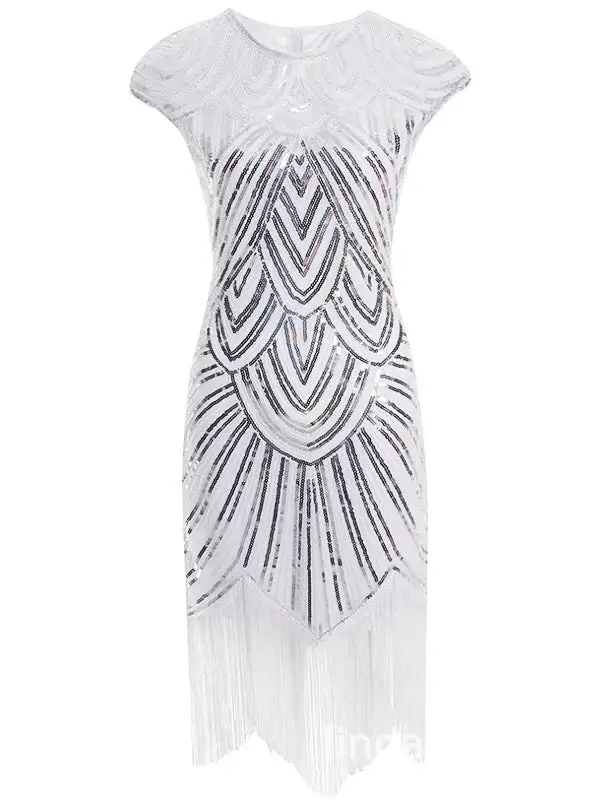 Formal H-Line Tasseled Midi Dresses