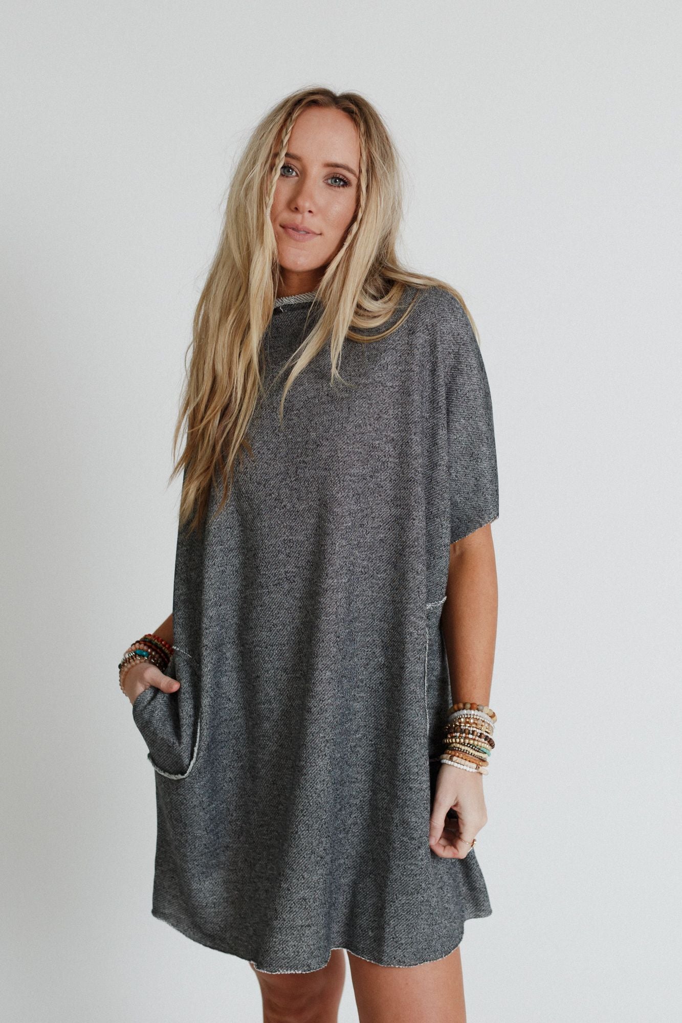 Laid Back Luxe Dress - Two Tone Black