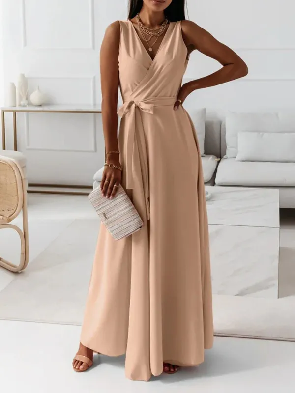 Elegant Plain V Neck Wedding Dress & Party Dress With No