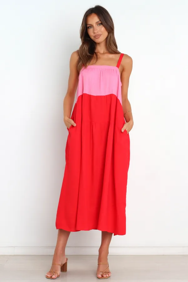 Aliana Dress - Pink Splice