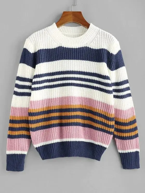 Striped Loose Jumper Sweater