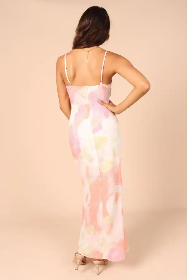 Leeza Cutout Maxi Dress - Peach