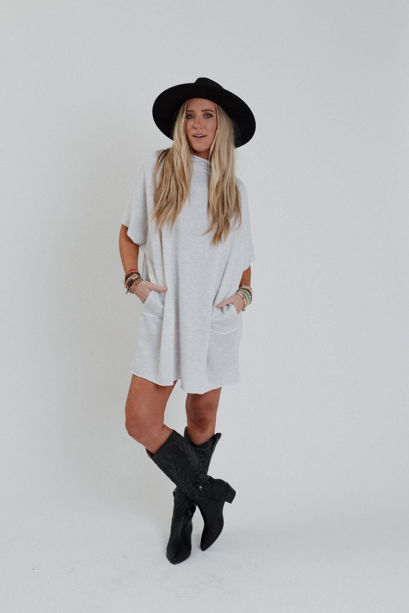 Laid Back Luxe Dress - Light Heather Gray