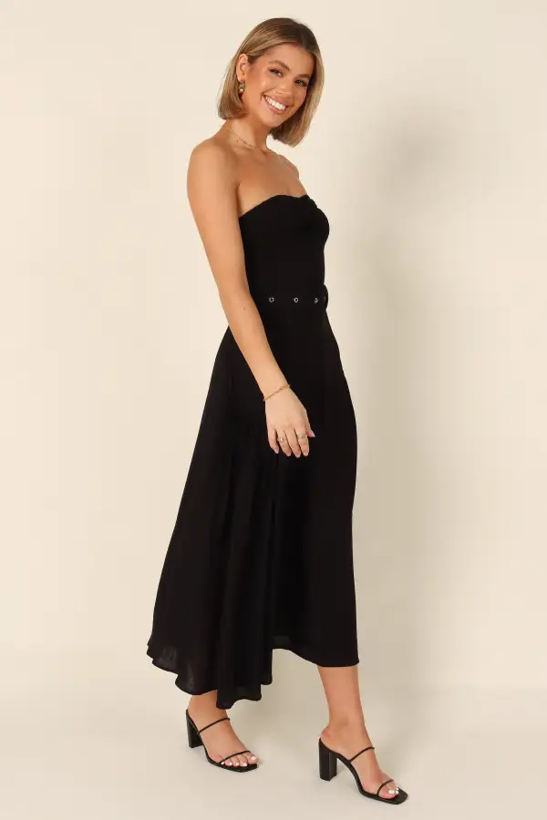 Kate Belted Dress - Black