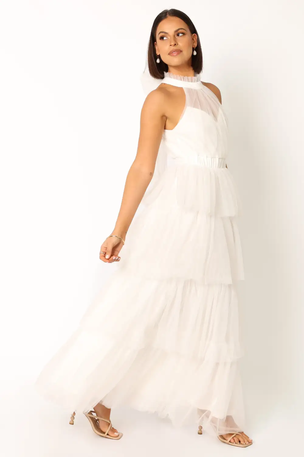 Frances Halterneck Maxi Dress - Off White