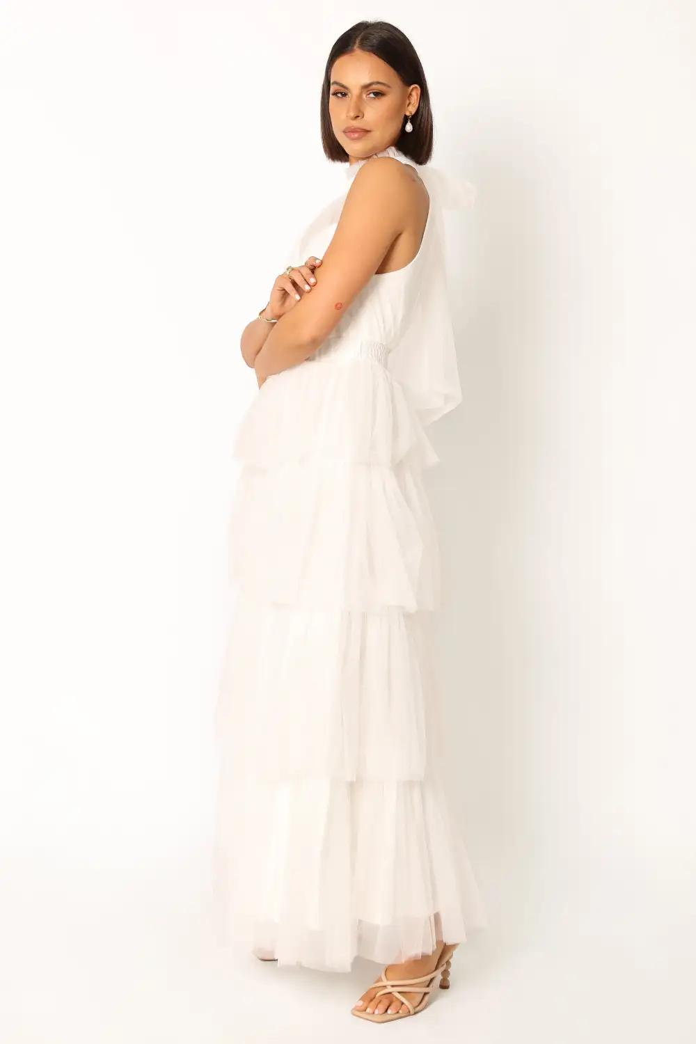 Frances Halterneck Maxi Dress - Off White