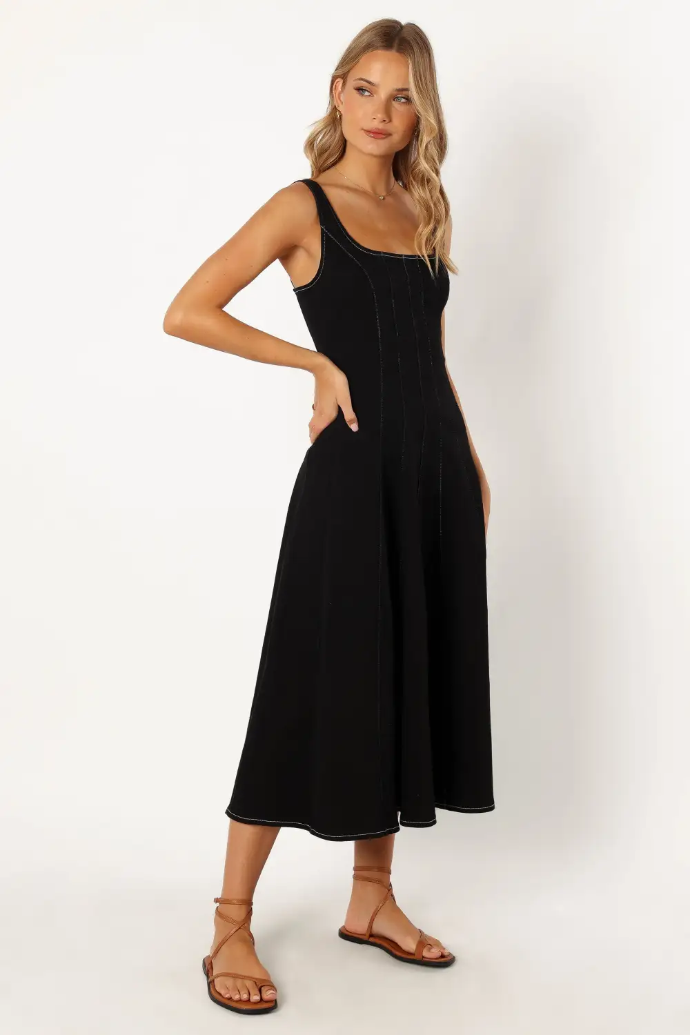 Una Midi Dress - Black