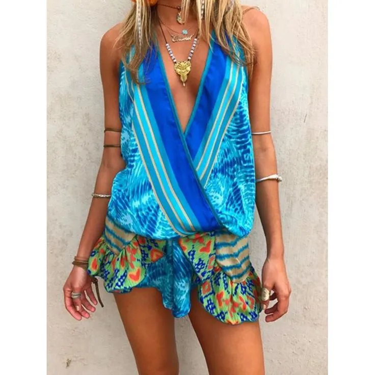Bohemian Vacation Printed Outfits f23c