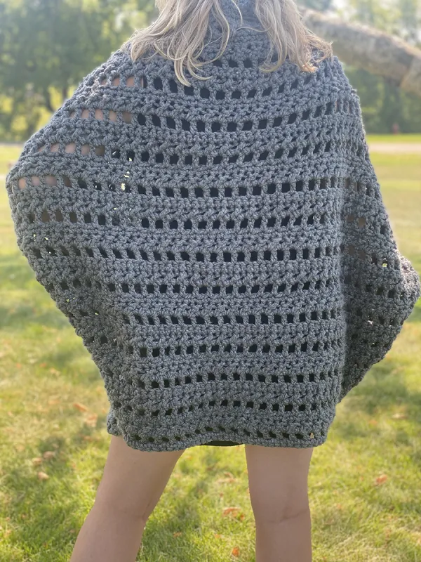 Oversized thick crochet cardigan