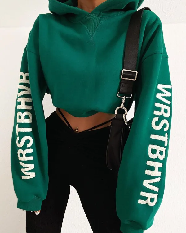 Modern Casual Printed Color Long Sleeve Sweatshirt
