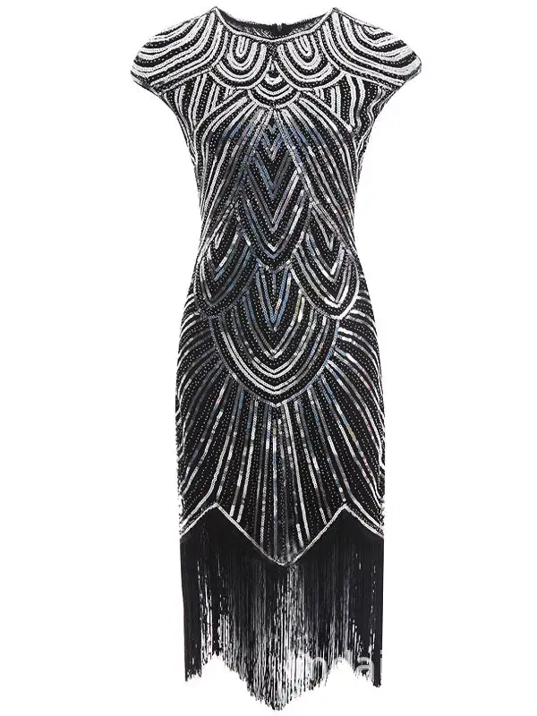 Formal H-Line Tasseled Midi Dresses