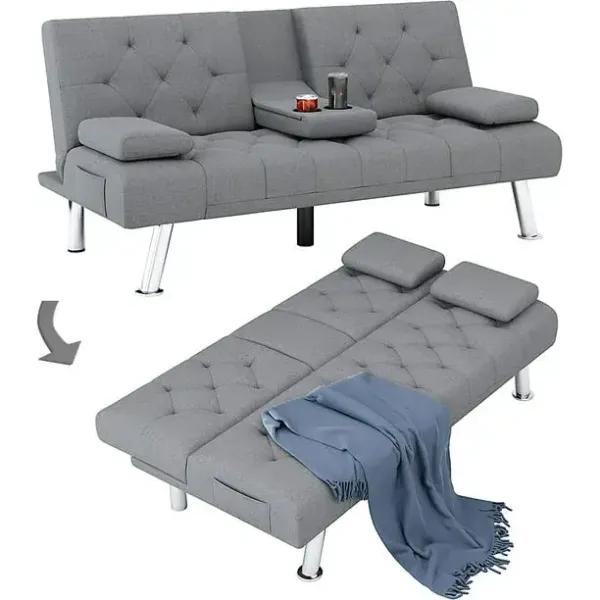 🔥VENTA ESPECIAL - Práctico sofá cama plegable de 2 plazas