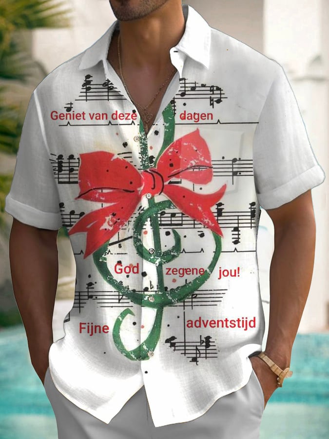 ashion Casual Christmas Printed Men's Shirt